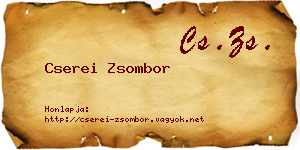 Cserei Zsombor névjegykártya